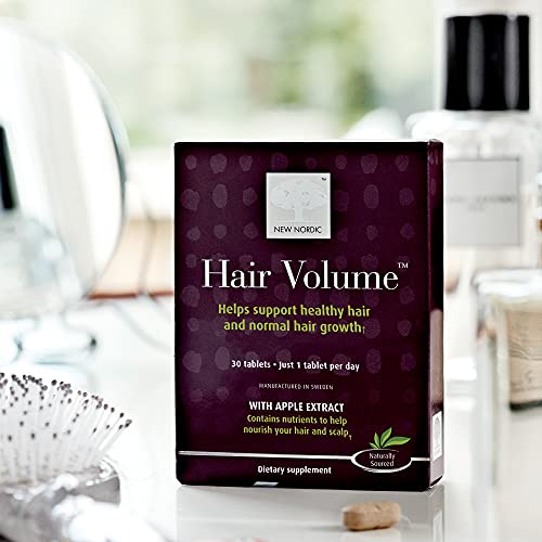 New Nordic Hair Volume Tablets | 3000 mg Biotin & Biopectin Apple Extract for...