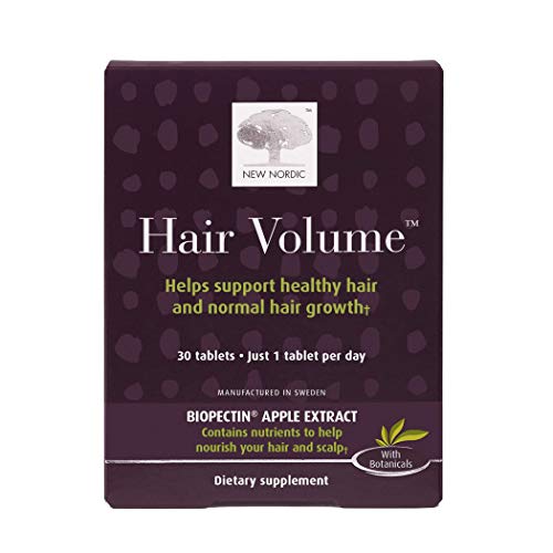 New Nordic Hair Volume Tablets | 3000 mg Biotin & Biopectin Apple Extract for...