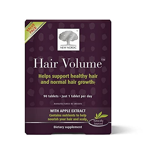 New Nordic Hair Volume Tablets | 3000 mg Biotin & Biopectin Apple Extract for...