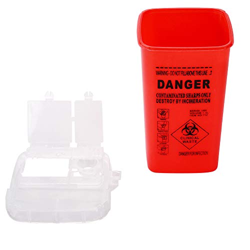 Sharps Disposal Container,New Star Tattoo 5 Pack Biohazard Needle Disposal Co...