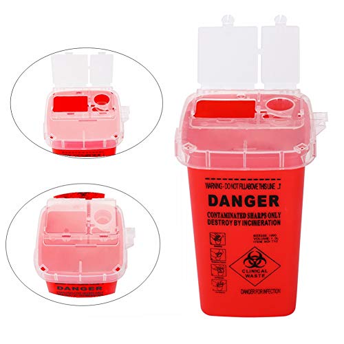 Sharps Disposal Container,New Star Tattoo 5 Pack Biohazard Needle Disposal Co...