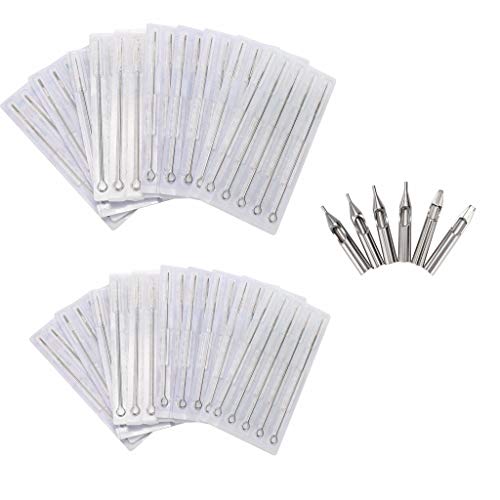 Tattoo Needles Set with 6pcs Stainless Steel Tips,Tattoo Disposable Sterile B...