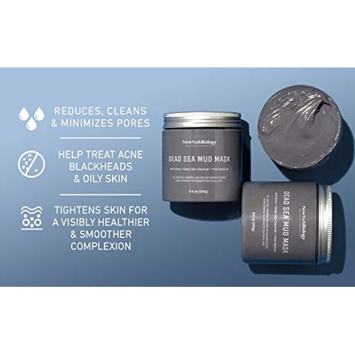 New York Biology Dead Sea Mud Mask for Face and Body - Spa Quality Pore Reduc...