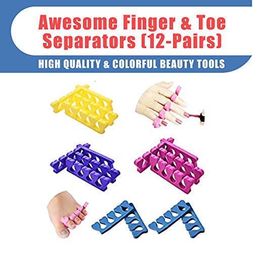 New8Beauty Toe Separators Toe Spacers (12 Pairs)- Apply Nail Polish During Pe...