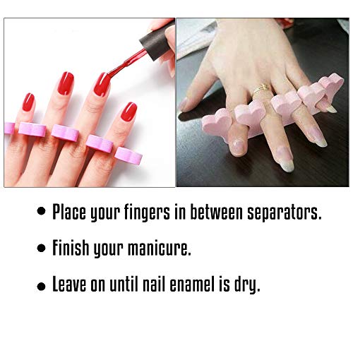 New8Beauty Toe Separators Toe Spacers (12 Pairs)- Apply Nail Polish During Pe...