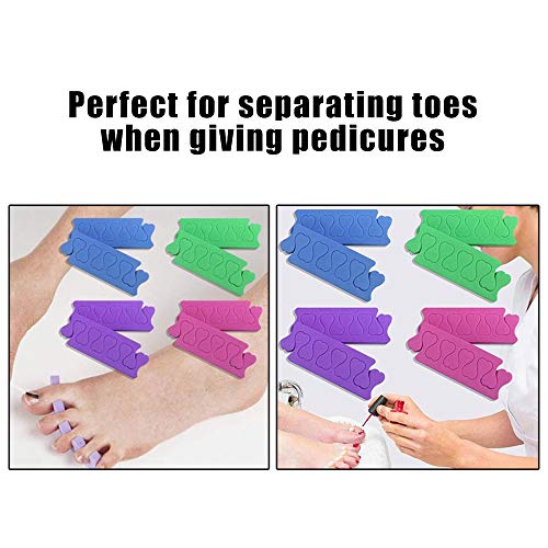 New8Beauty Toe Separators Toe Spacers Variety Colors Series (12 Pairs)- Apply...
