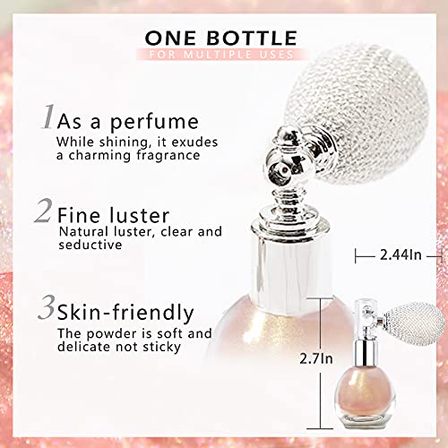 NewBang 2Pcs Highlighter Powder Spray,Glitter High Gloss Powder,Shimmer Spark...