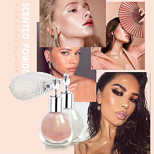 NewBang 2Pcs Highlighter Powder Spray,Glitter High Gloss Powder,Shimmer Spark...