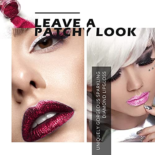 NewBang 4 Colors Glitter Lip Kit,Metallic Shimmer Diamond Glitter Powder for ...
