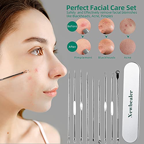 Newbealer 3in1 Facial Steamer, 20 Min Hot & 60 Min Cold Nano Ionic Steam, Aro...