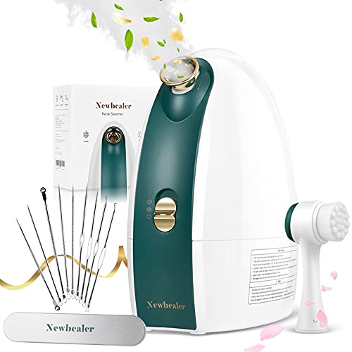 Newbealer 3in1 Facial Steamer, 20 Min Hot & 60 Min Cold Nano Ionic Steam, Aro...