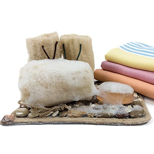 NewEastern Natural Loofah, 100% Organic Turkish Exfoliating Shower Loofah Spo...