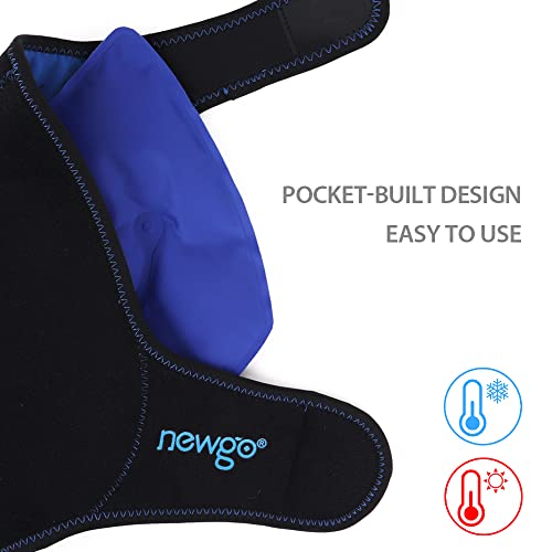 NEWGO Ankle Ice Pack Reusable Ankle Ice Wrap Gel Cold Pack for Ankle Injuries...