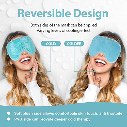 NEWGO Cooling Eye Mask Gel Eye Mask Reusable Cold Eye Mask for Puffy Eyes, Ey...