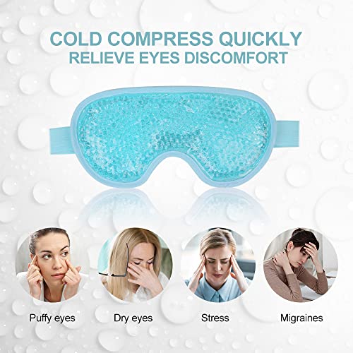 NEWGO Cooling Eye Mask Gel Eye Mask Reusable Cold Eye Mask for Puffy Eyes, Ey...
