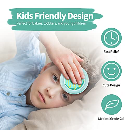 NEWGO Ice Pack for Kids Boo Boo 3 Pack Hot Cold Gel Pack for Children Injurie...