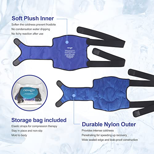 NEWGO Knee Ice Packs for Injuries, Reusable Gel Cold Pack Knee Wrap Around En...