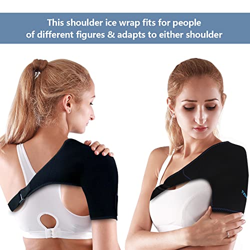 NEWGO Shoulder Ice Pack Rotator Cuff Cold Therapy, Reusable Ice Pack Wrap Sho...