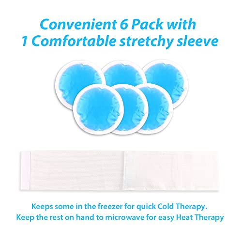 NEWGO Small Ice Packs for Injuries Reusable 6 Pack Ice Heat Gel Cold Pack wit...