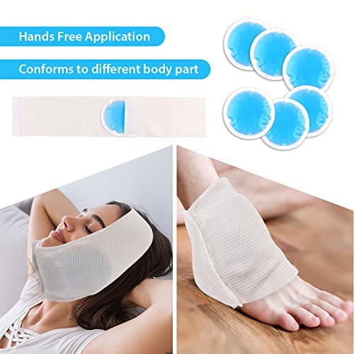 NEWGO Small Ice Packs for Injuries Reusable 6 Pack Ice Heat Gel Cold Pack wit...