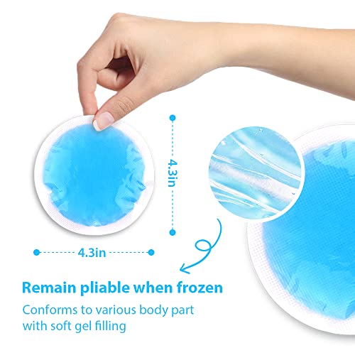 NEWGO Small Ice Packs for Injuries Reusable 6 Pack Ice Heat Gel Cold Pack wit...