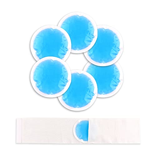 NEWGO Small Ice Packs for Injuries Reusable 6 Pack Ice Heat Gel Cold Pack wit...