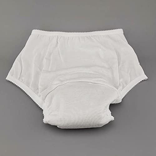 Newmind 4 Pcs Washable Absorbency Incontinence Aid Cotton Underwear Briefs Wo...