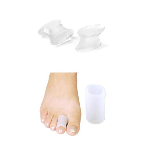 Newmind 4Pcs Silicone Gel Toe Spacers Toe Caps Blisters Corns Separators Prot...