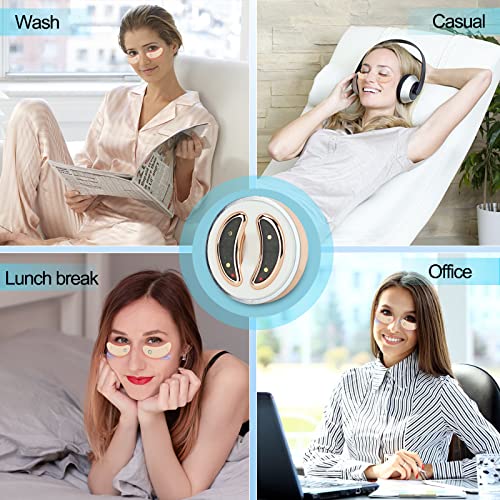 Eye Mask, Eye Massager, Eye Patches with LED Red Light, Reusable Anti-aging E...