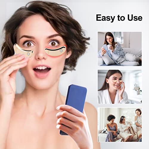 Eye Mask, Eye Massager, Eye Patches with LED Red Light, Reusable Anti-aging E...