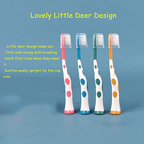 8 Packs Kids Toothbrush, Extra Soft Lovely Little Deer Toothbrush for Kids 2-...