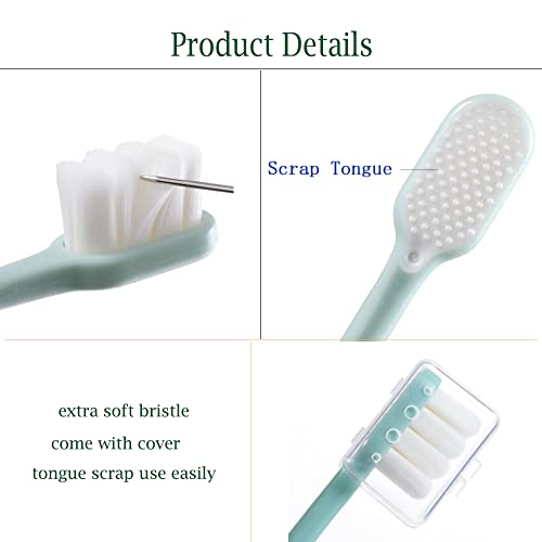 [Upgrade Version] 4 Pack Micro Nano Extra Soft Toothbrush for Adult ,20000 Br...