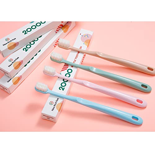 [Upgrade Version] 4 Pack Micro Nano Extra Soft Toothbrush for Adult ,20000 Br...