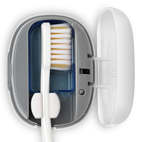 NewWay Mini Toothbrush Sanitizer Cover Rechargeable Travel Toothbrush Case wi...