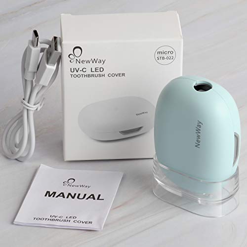 NewWay Mini Toothbrush Sterilizer Cover Rechargeable Travel Toothbrush Case w...