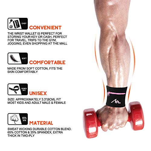 NEWZILL Wrist Wallet (Wristband) with Zipper - FOR Running, Walking, Basketba...