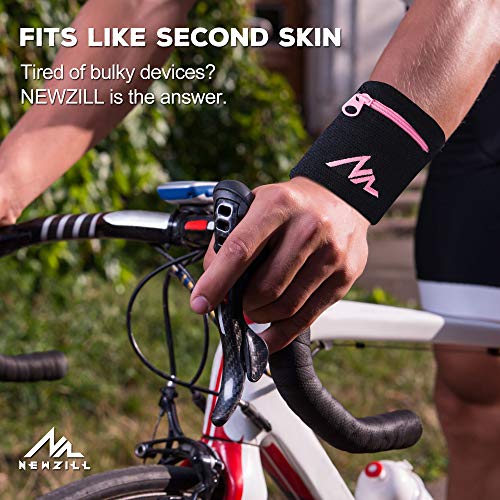 NEWZILL Wrist Wallet (Wristband) with Zipper - FOR Running, Walking, Basketba...