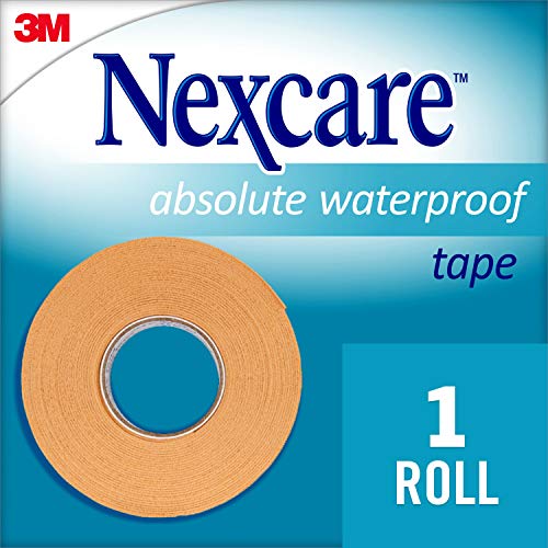 Nexcare Absolute Waterproof First Aid Tape, Tears Easily, 1 Roll