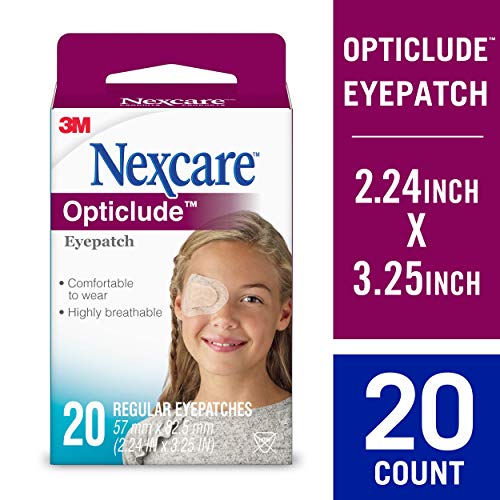 Nexcare Opticlude Eyepatch, Regular Size, Contoured for Fit, Brown, 20 Count ...