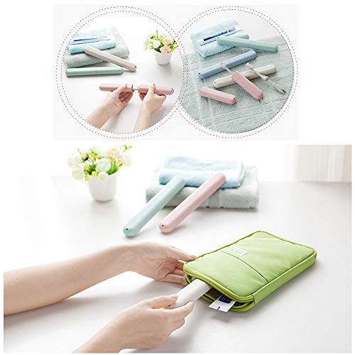 4 Pack Travel Toothbrush Case, NEXCURIO Portable Breathable Toothbrush Holder...