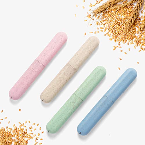 4 Pack Travel Toothbrush Case, NEXCURIO Portable Breathable Toothbrush Holder...
