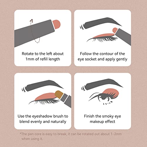 Eye Shadow Stick, Eyeshadow Pencil, Eyeshadow Stick, Rotatable Eye Pencil wit...