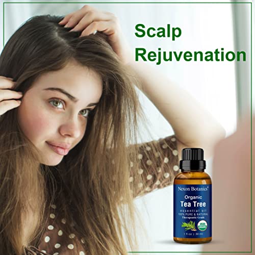 Organic Tea Tree Oil 30 ml - 100% Natural, Pure Tea Tree Essential Oil for Ha...