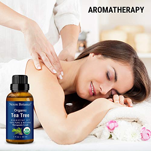 Organic Tea Tree Oil 30 ml - 100% Natural, Pure Tea Tree Essential Oil for Ha...