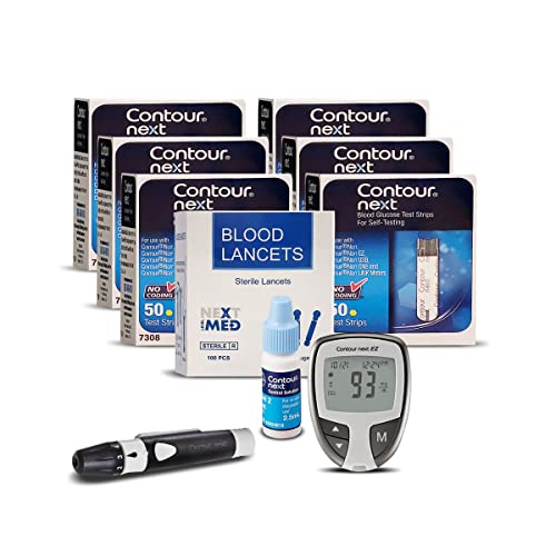 Next-Level-Med Diabetes Testing Kit - Includes 300 Strips, 100 Lancets, 1 EZ ...