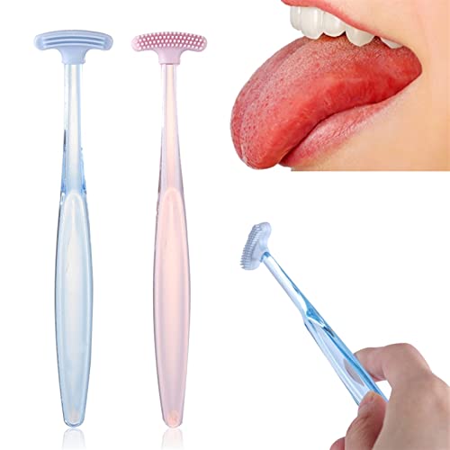 NFEGSIYA Tongue Scrape Silicone Tongue Scraper Double Sided Tongue Brush Oral...