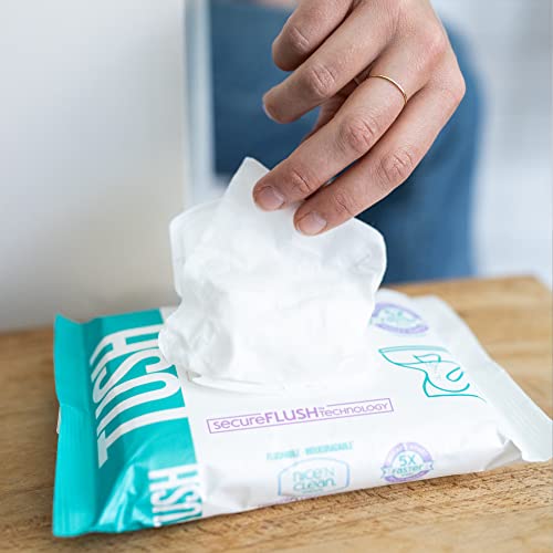 Nice 'N Clean SecureFLUSH Flushable Wipes 100% Biodegradable, Moist Toilet Ti...