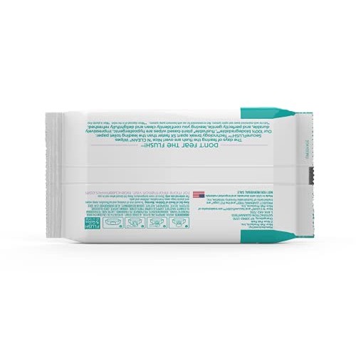 Nice 'N Clean SecureFLUSH Flushable Wipes 100% Biodegradable, Moist Toilet Ti...