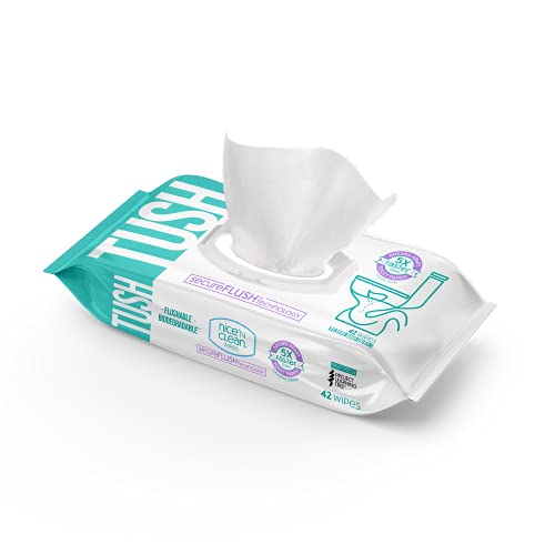 Nice 'N Clean SecureFLUSH Flushable Wipes 100% Biodegradable, Moist Toilet Ti...