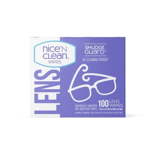 Nice 'n Clean SmudgeGuard Lens Cleaning Wipes (100 Total Wipes) | Pre-Moisten...